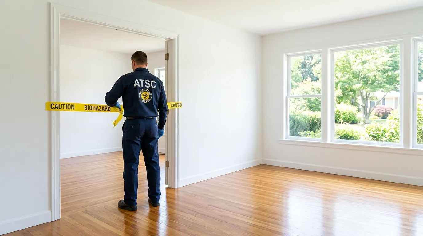 Certified biohazard cleanup crew performing Crime Scene Cleanup in Montville Center