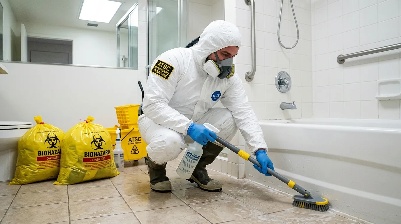 Decontamination equipment deployed for Blood Cleanup in Montville Center